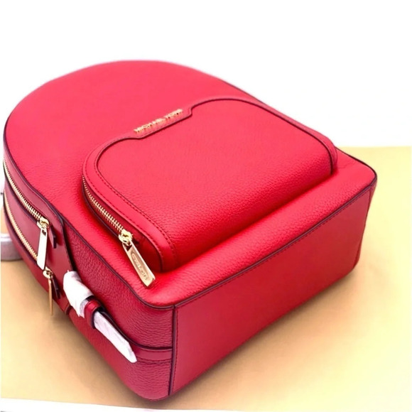 Michael Kors Jaycee Medium Backpack Red/Gold (NWT) - Picture 3 of 7